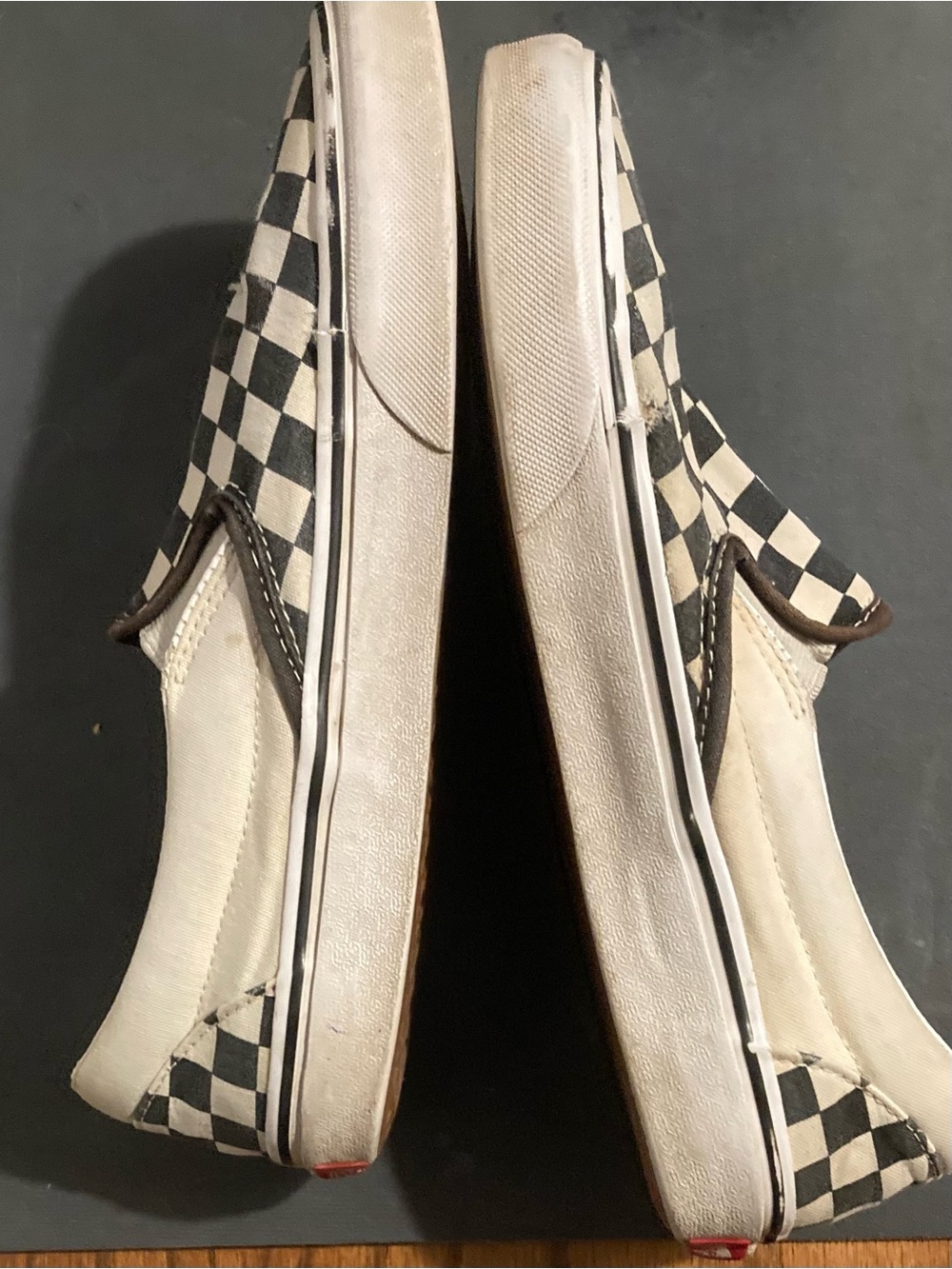 Vans Checkerboard Slip-On in Black and White - Picture 2 of 8